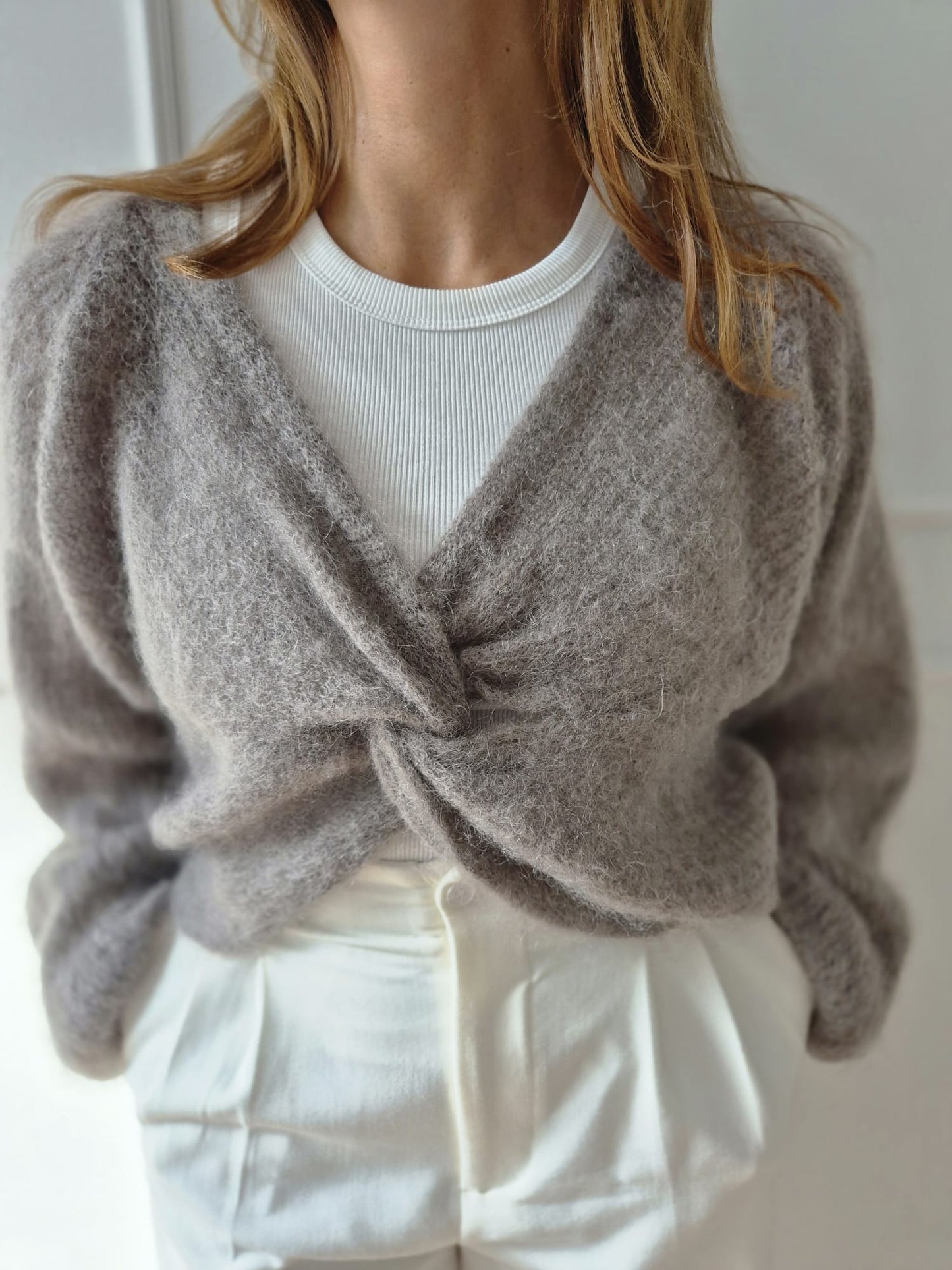 Mohair Wende-Pullover